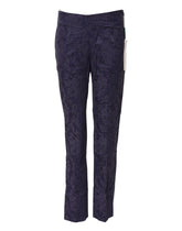 BENCIVENGA Lila Jacquardhose mit hoher Taille