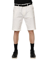 Dolce & Gabbana Witte Chino Katoen Stretch Heren Casual Korte Broek
