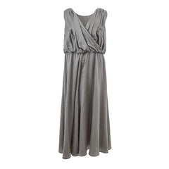Lardini graues Seiden-Freizeitkleid
