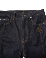 Dolce & Gabbana Black Cotton Mid Waist Bootcut Denim Jeans