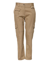 Dolce & Gabbana Beige Cargo Hose mit mittelhohem Bund und schmal zulaufendem Bein