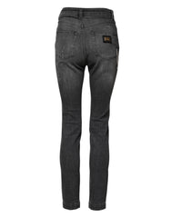 Dolce & Gabbana Dunkelgraue AUDREY Baumwoll-Skinny-Jeans
