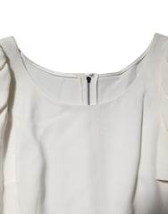 Dolce & Gabbana Weiß Rundhals Kurzarm Bluse Top