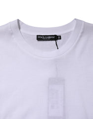 Dolce & Gabbana Weißes ärmelloses Damen Tanktop aus Baumwolle