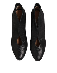 Gianvito Rossi Pumps mit Metallic-Absatz, Schwarz