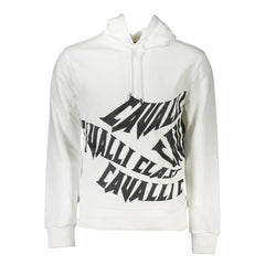 Cavalli Class Weißes Baumwoll-Herren-Sweatshirt