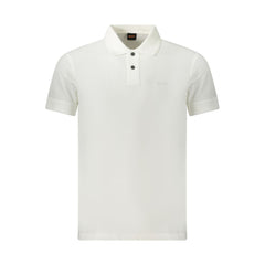 Hugo Boss White Cotton Polo Shirt
