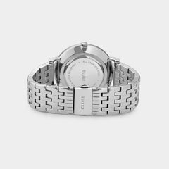 Cluse Silberne Edelstahl-Armbanduhr