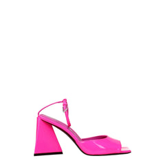 The Attico Pink Leder Stiletto-Sandalen