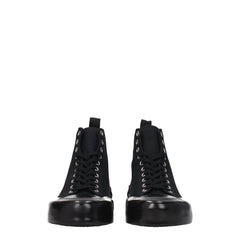 Jil Sander Schwarze High-Top-Sneaker aus Stoff