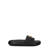 Versace Zwarte Leren Pantoffels