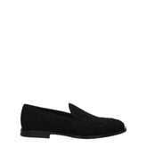 Dolce & Gabbana Schwarze Samt-Slipper