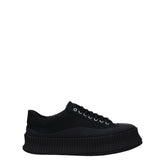 Jil Sander Schwarze Plateau-Sneaker aus Stoff