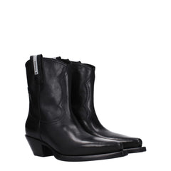 Premiata Stiefeletten aus schwarzem Leder