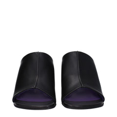 Stella McCartney Schwarze Leder-Sandalen mit Stilettoabsatz
