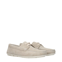 Prada Loafer aus grauem Leder zum Hineinschlüpfen