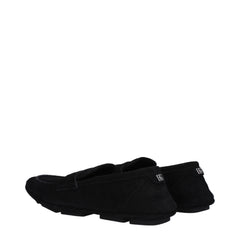 Dolce & Gabbana Black Leather Slip-On Loafers