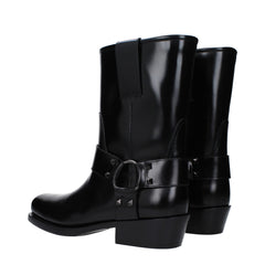 Valentino Garavani Schwarze Leder-Stiefeletten