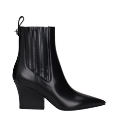 Valentino Garavani Schwarze Leder-Stiefeletten