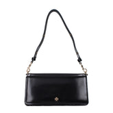 Tory Burch Schwarze Leder-Umhängetasche