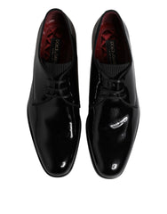 Dolce & Gabbana – Derby-Schuhe aus schwarzem Leder für Herren