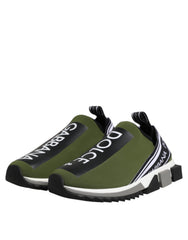 Dolce & Gabbana Grüne Logo Low Top Sorrento Herren Sneaker Schuhe