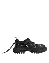 Dolce & Gabbana – Schwarze Trekking-Sneaker mit niedrigem Schaft und Schnürung
