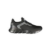 Blauer Herren-Sneaker aus schwarzem Polyester
