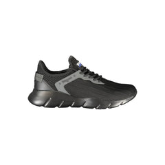 Blauer Herren-Sneaker aus schwarzem Polyester