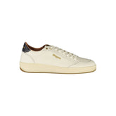 Blauer Weißer Leder Damen Sneaker