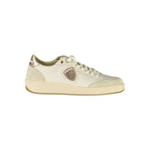 Blauer Weißer Leder Damen Sneaker