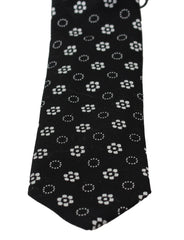 Dolce & Gabbana Black 100% Silk Floral Print Print Classic Tie