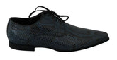 Dolce & Gabbana Blaue Pythonleder Schlangenleder Schuhe