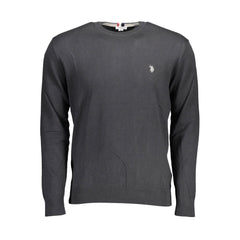 U.S. POLO ASSN. Schwarzer Herrenpullover aus Baumwolle