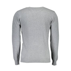 U.S. POLO ASSN. Grauer Herrenpullover aus Wolle