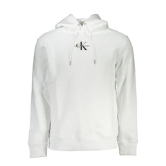 Calvin Klein White Cotton Men's Sweater with Hood