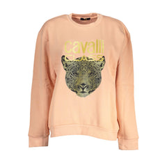 Cavalli Class Rosa Damen-Sweatshirt aus Polyester