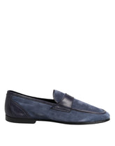 Dolce & Gabbana Mokassins aus blauem Wildleder