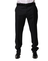Dolce & Gabbana Schwarze Herren-Anzughose aus Wolle