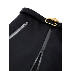 Gucci Black Wool Midi Skirt