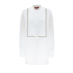 Gucci White Cotton Blouse