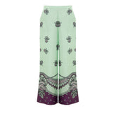 Grüne Gucci Seidenhose (leger)