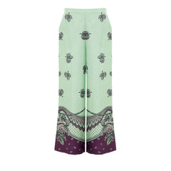 Grüne Gucci Seidenhose (leger)