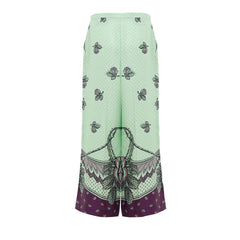 Grüne Gucci Seidenhose (leger)