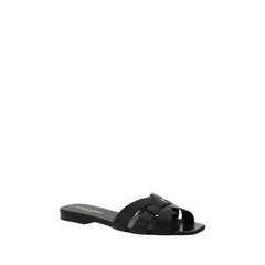 Saint Laurent Schwarze Kalbsleder Bos Taurus Riemchensandalen