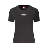 Tommy Hilfiger Black Cotton Women T-Shirt