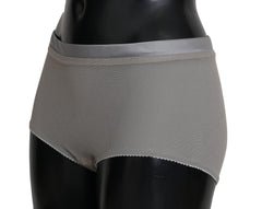 Dolce & Gabbana Underwear Silber mit Netz Seidenhöschen