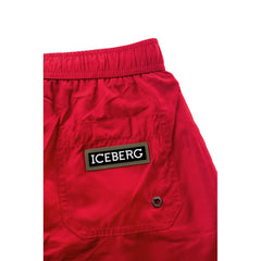 Iceberg Red Polyester Men Swim Short