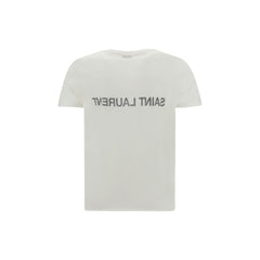 Saint Laurent White Cotton T-Shirt