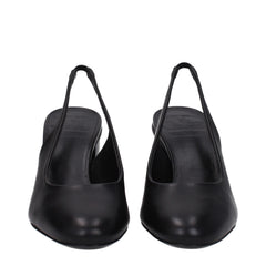 Max Mara Black Leather High Heel Pumps